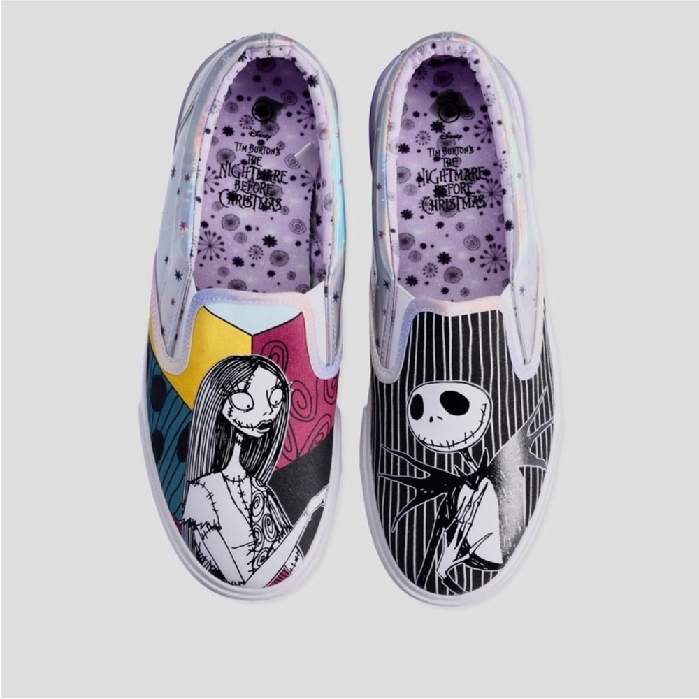 Women's Disney Multi Nightmare Before Christmas Low Top Slip-on Canvas Shoe 7